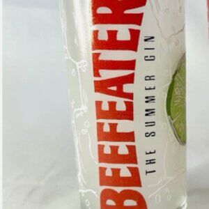 Vintage Beefeater The Summer Gin Frosted Ice Cubes Lime 6” Tall Of Glass